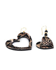 Orecchini Cuori animalier di carta