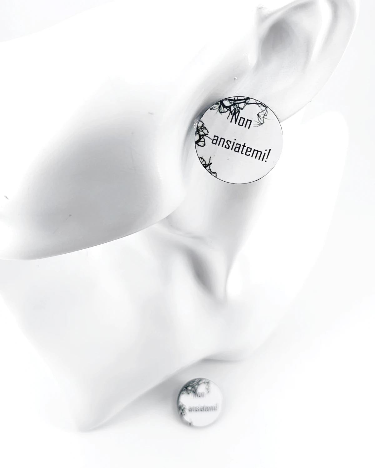 Orecchini di carta Non ansiatemi