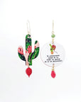 Orecchini di carta Cactus e palloncino