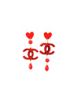 Orecchini di carta Chanel rossi