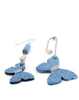 Orecchini Farfalle in jeans