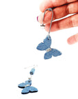 Orecchini Farfalle in jeans