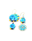 Orecchini di carta Fiore turchese