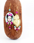 Orecchini di carta Cuore sacro e Frida