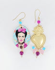 Orecchini di carta Cuore sacro e Frida