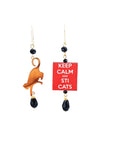 Orecchini di carta keep calm and sti cats