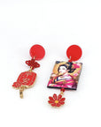 Orecchini di carta Geisha e lanterna