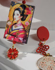 Orecchini di carta Geisha e lanterna