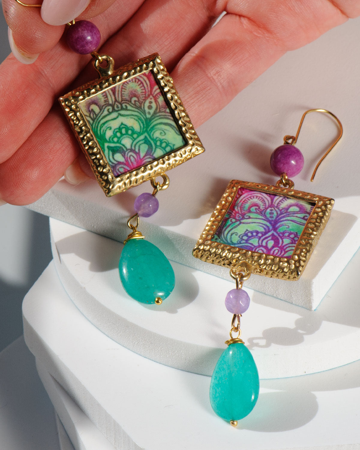 Orecchini di carta Mandala