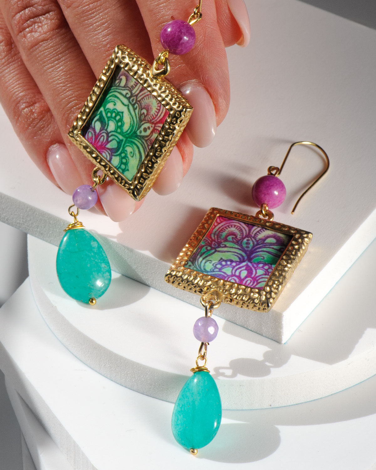 Orecchini di carta Mandala