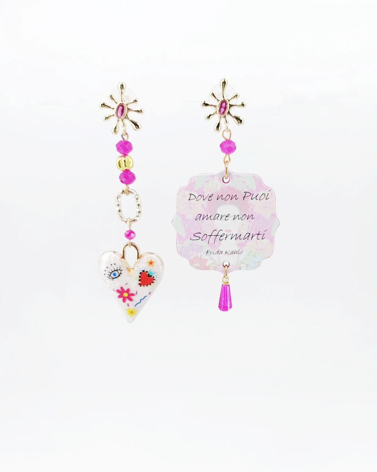 orecchini Dove non puoi amare, non soffermarti