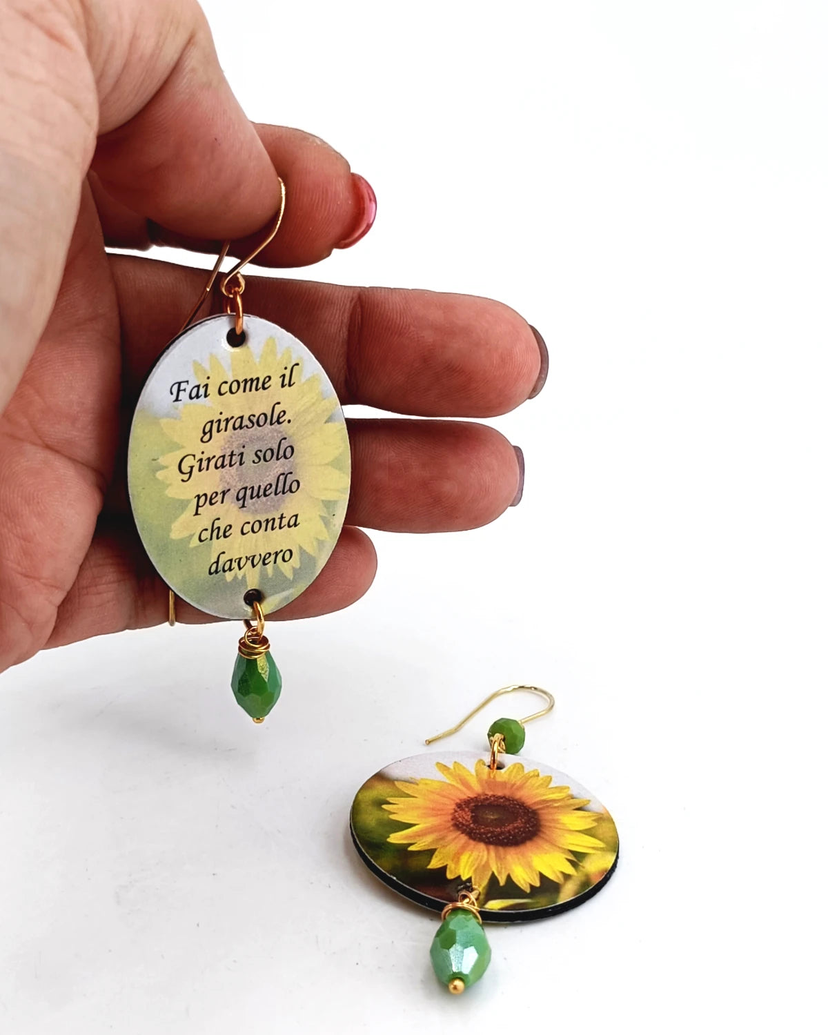 orecchini Fai come il Girasole, Girati Solo per Quello che Conta Davvero