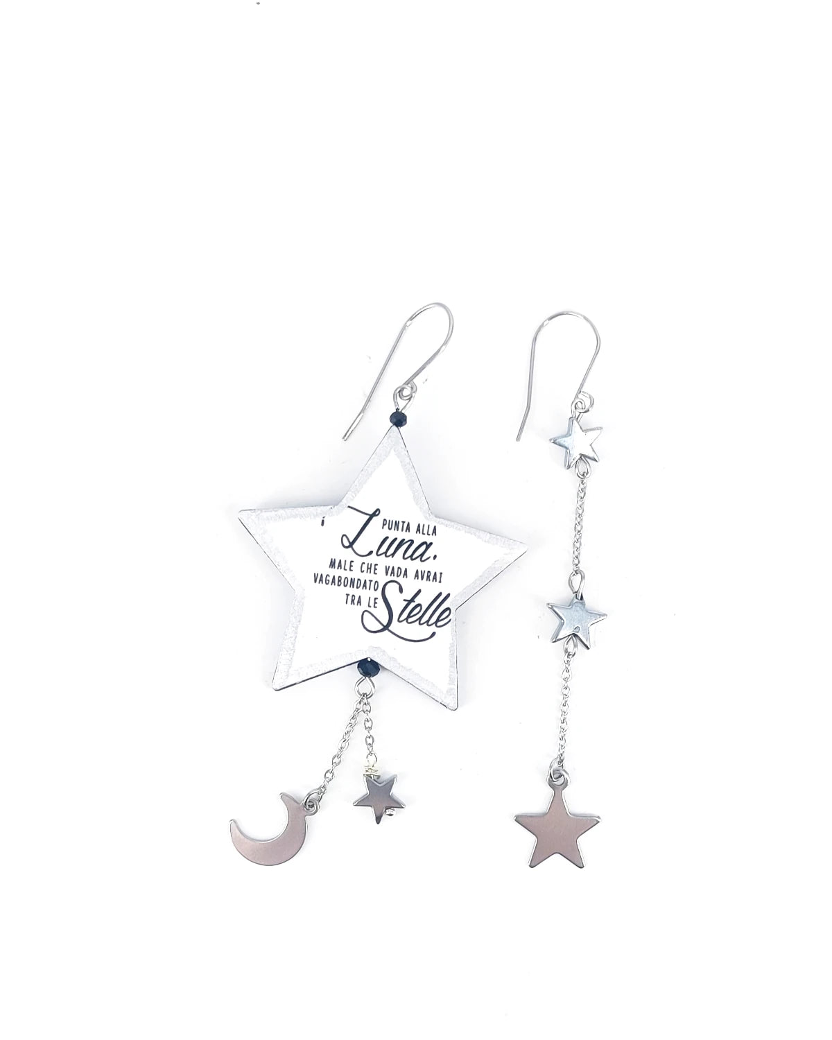 orecchini Punta alla luna, male che vada avrai vagabondato tra le stelle