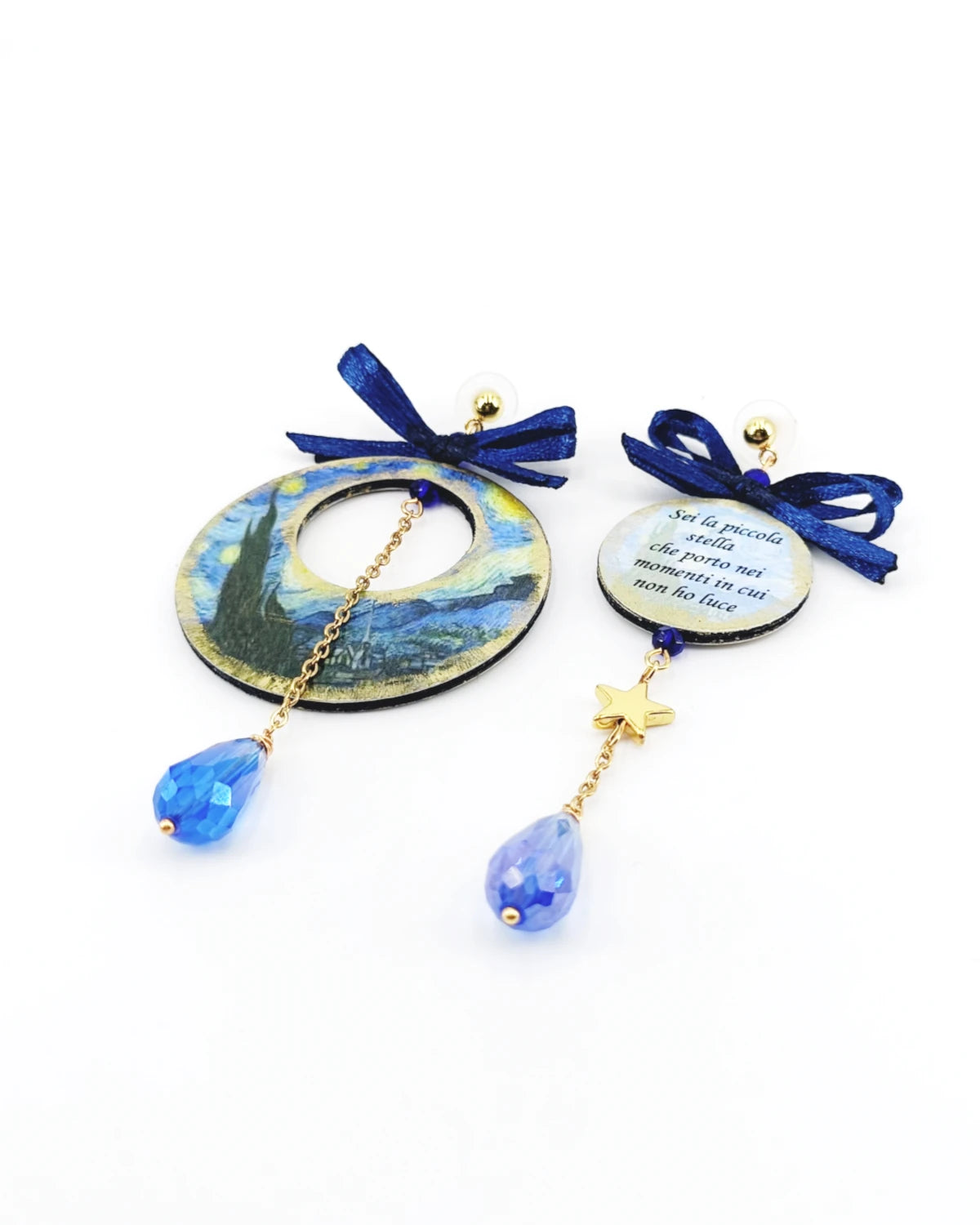 orecchini Sei la piccola stella che porto nei momenti in cui non ho luce