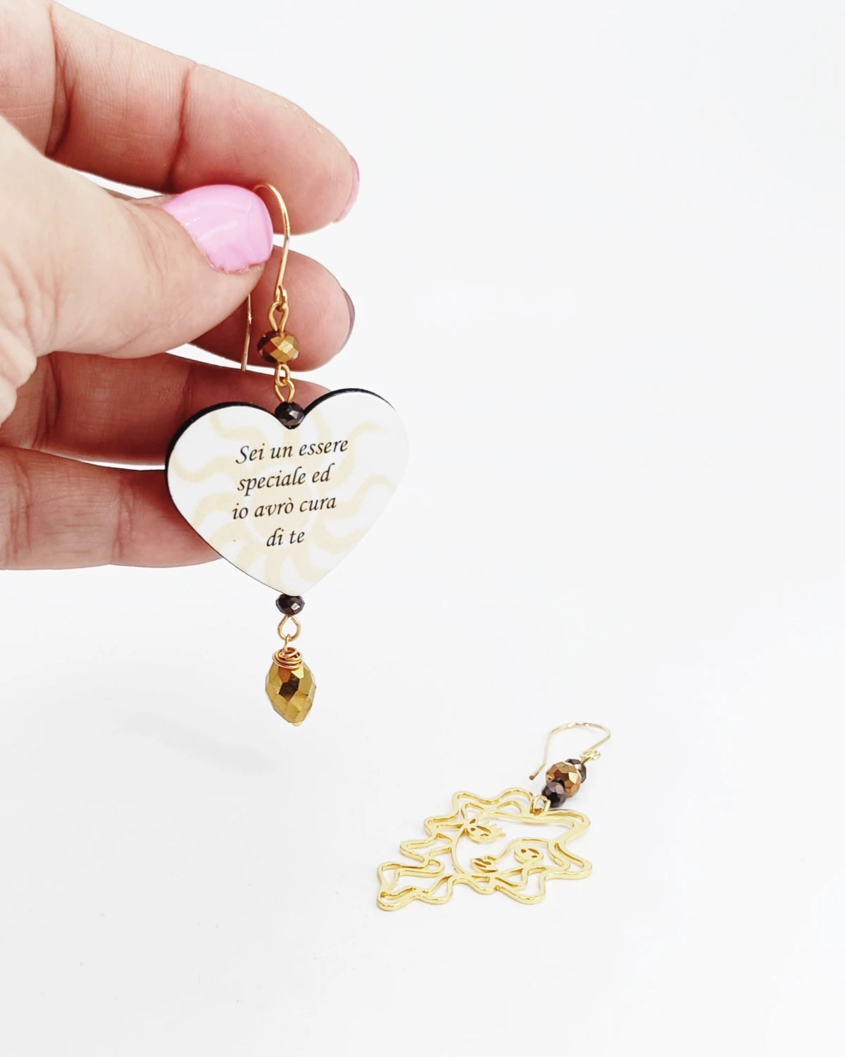 orecchini Sei un essere speciale ed io avrò cura di te
