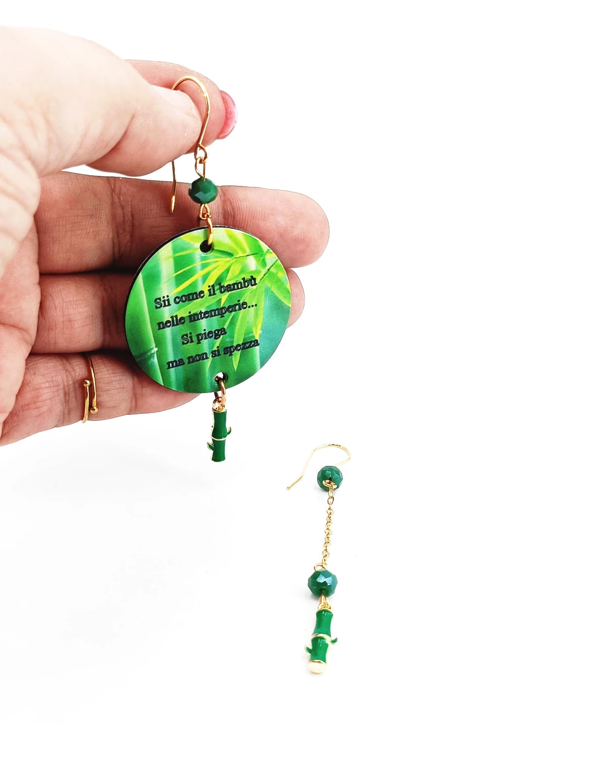 orecchini Sii come il bambù nelle intemperie… si piega ma non si spezza