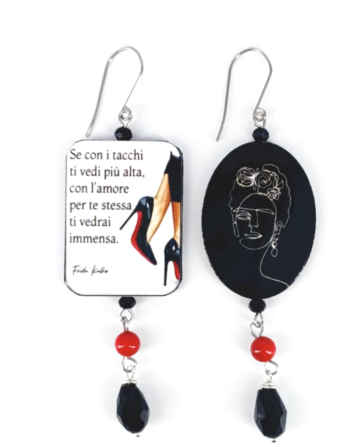 orecchini di carta con l'amore per te stessa ti vedrai immensa