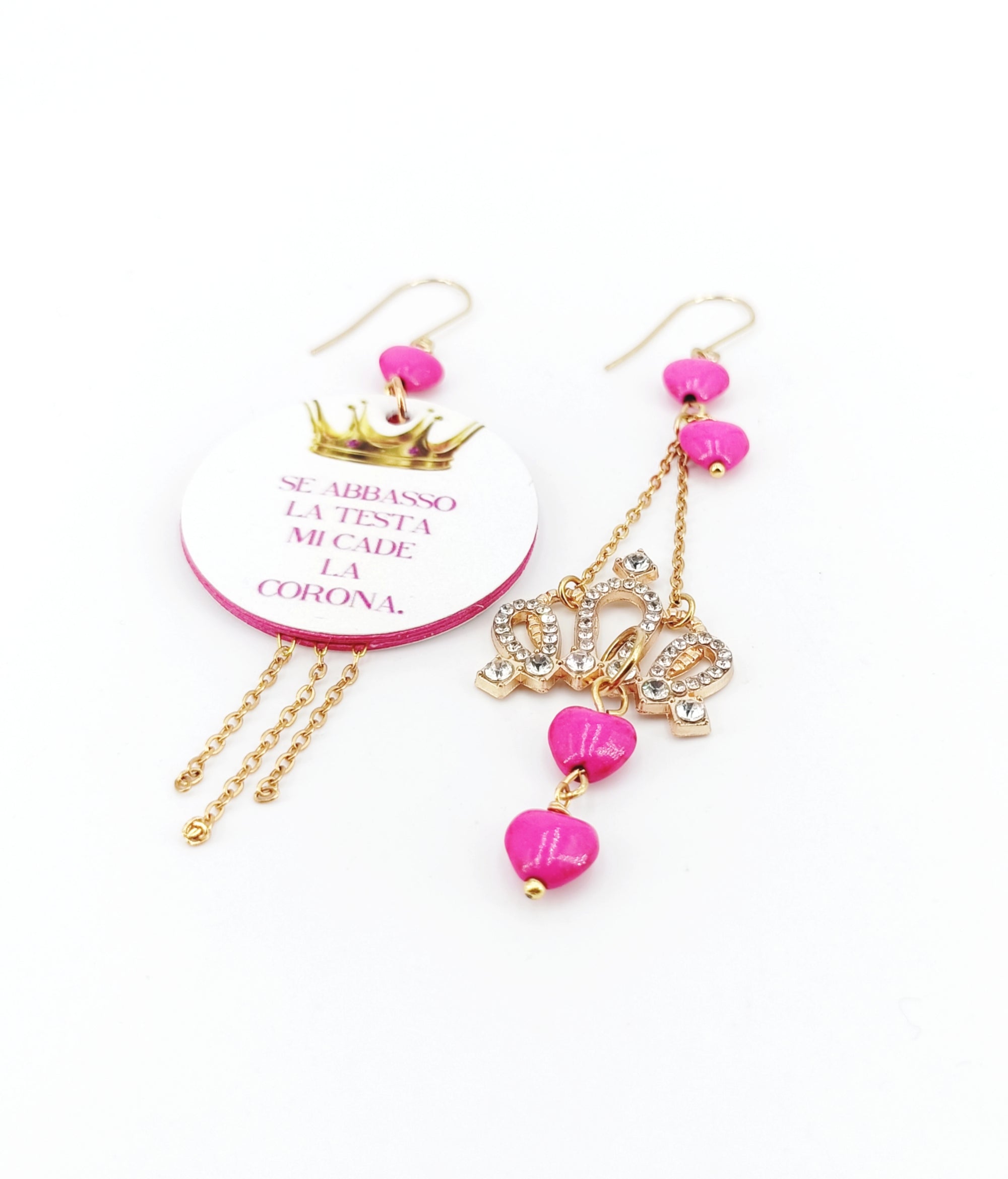 orecchini di carta se abbasso la testa mi cade la corona