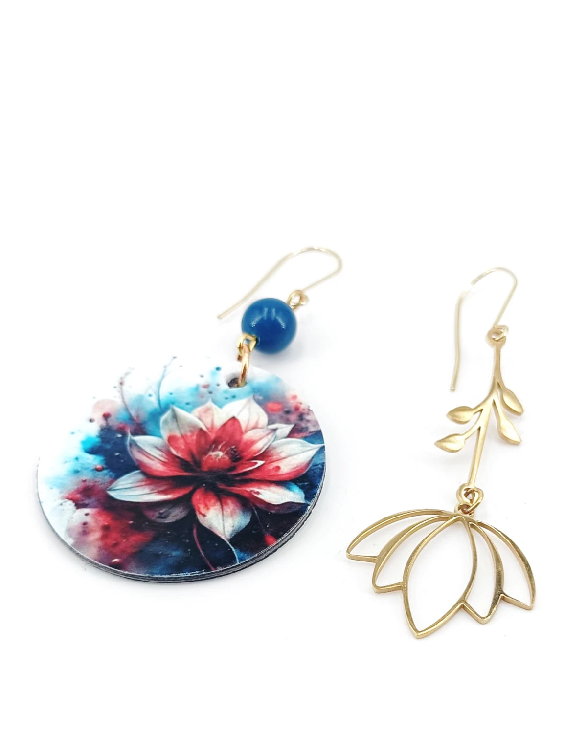 orecchini fiore di loto in acciaio