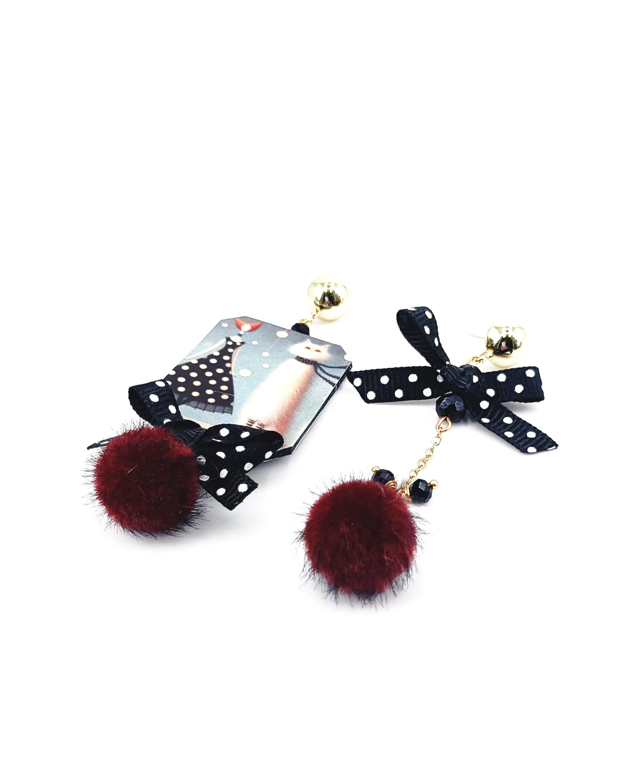 orecchini gatto bianco