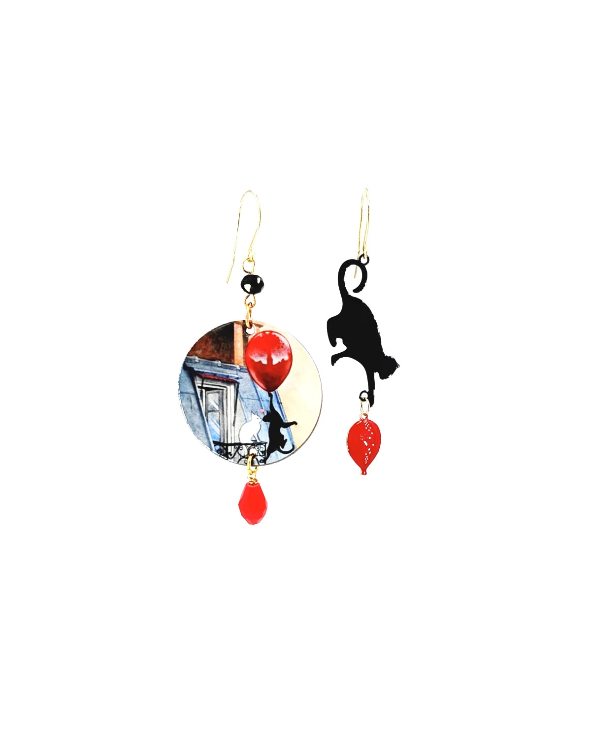 orecchini gatto nero