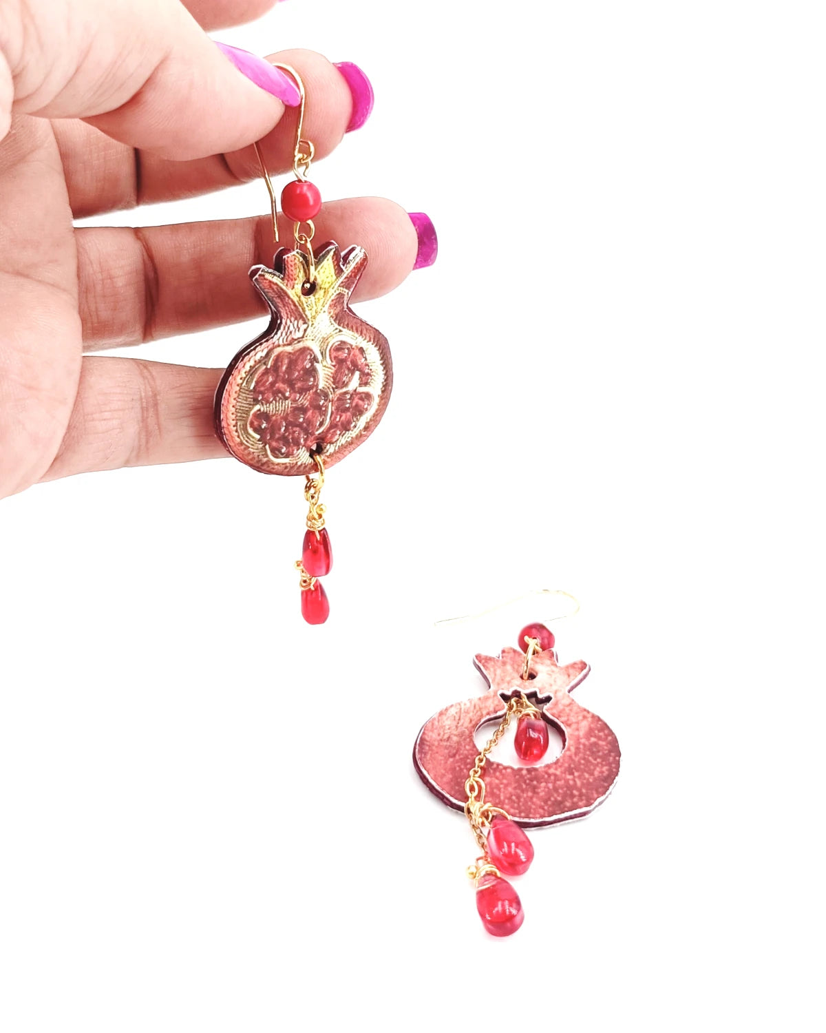 orecchini melograno di carta