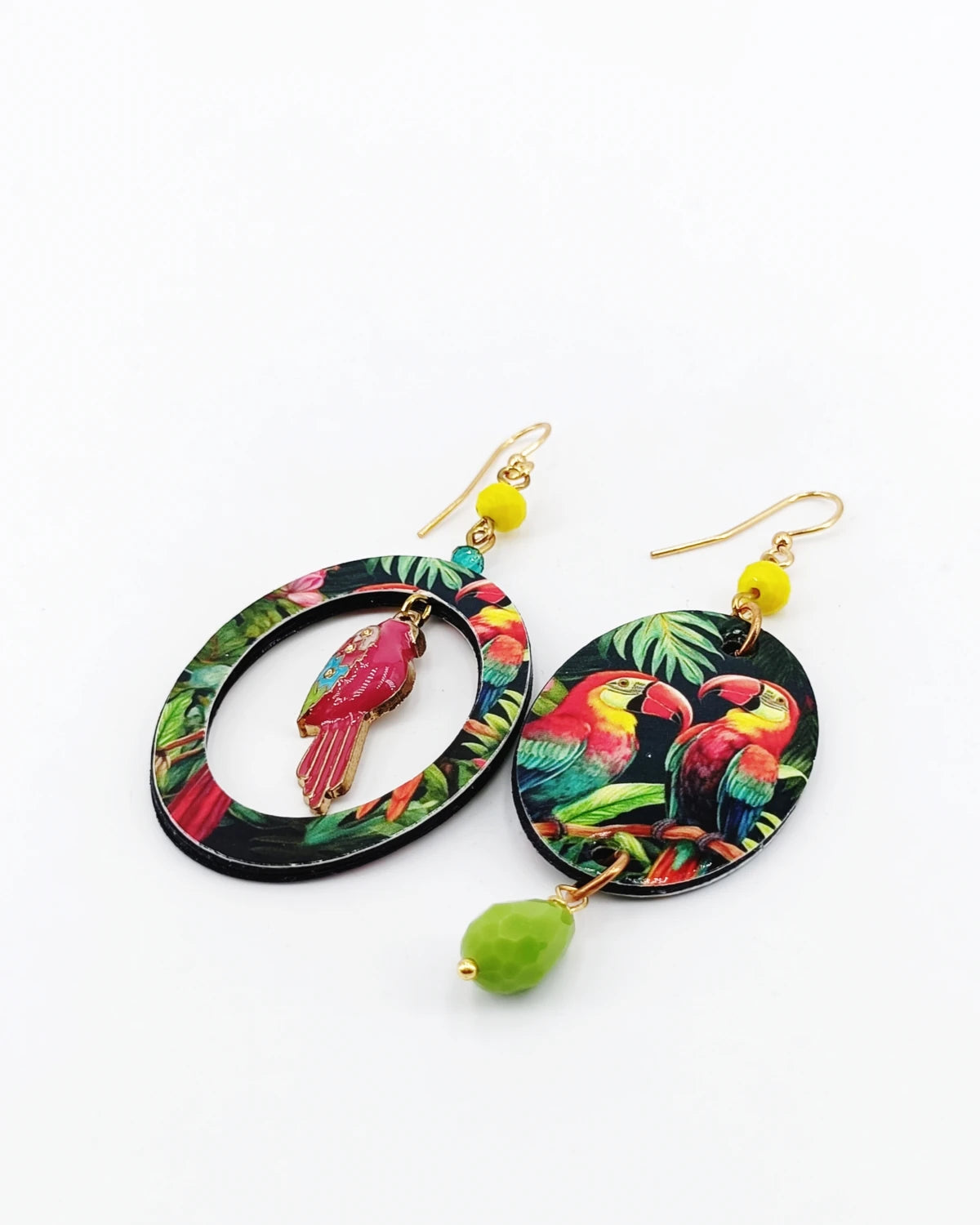 orecchini pappagalli