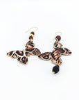 Orecchini Farfalle animalier di carta