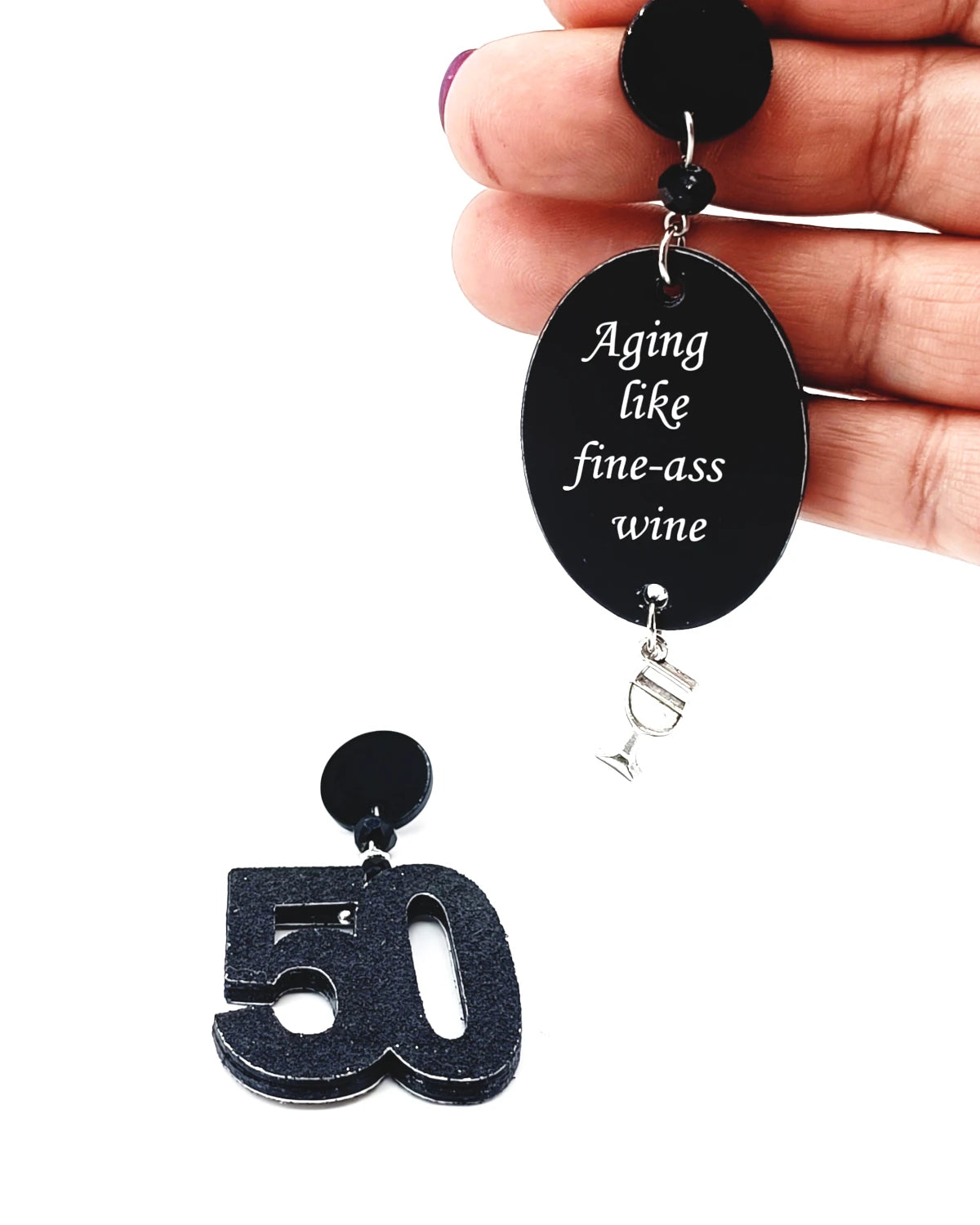 Orecchini di carta Aging like fine-ass wine
