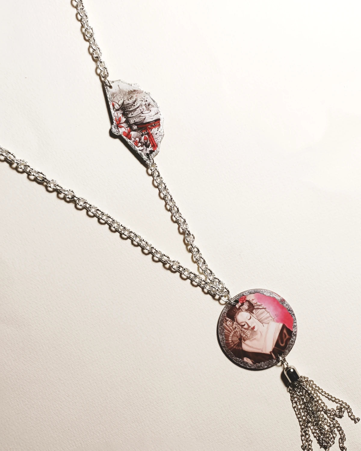 Collana Geisha e ventaglio laterale