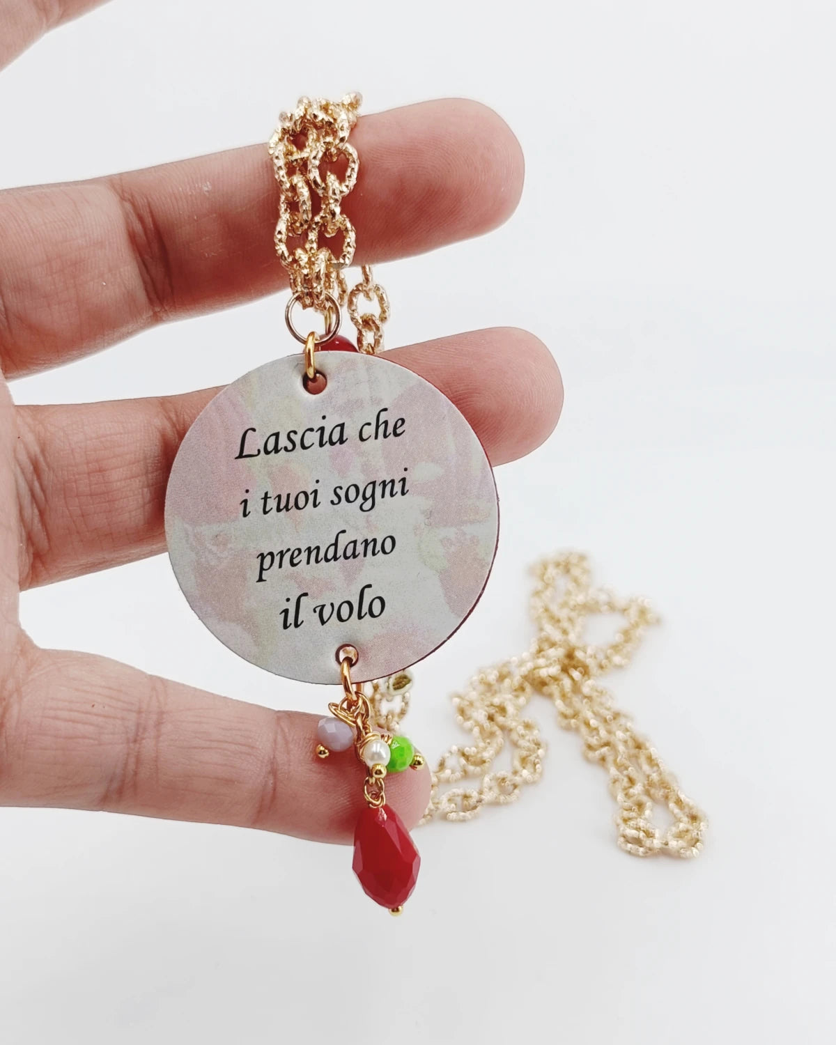 Collana Lascia che i sogni prendano il volo su mano