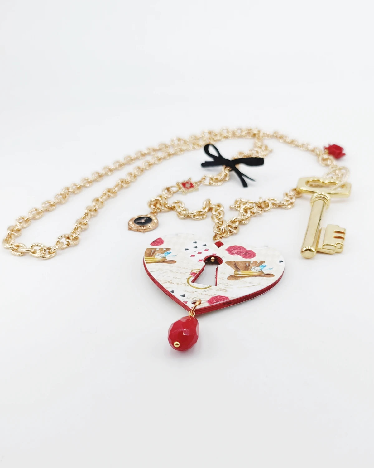 Collana Serratura e chiave alice nel paese delle meraviglie