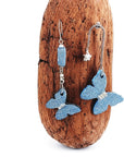 Orecchini Farfalle in jeans