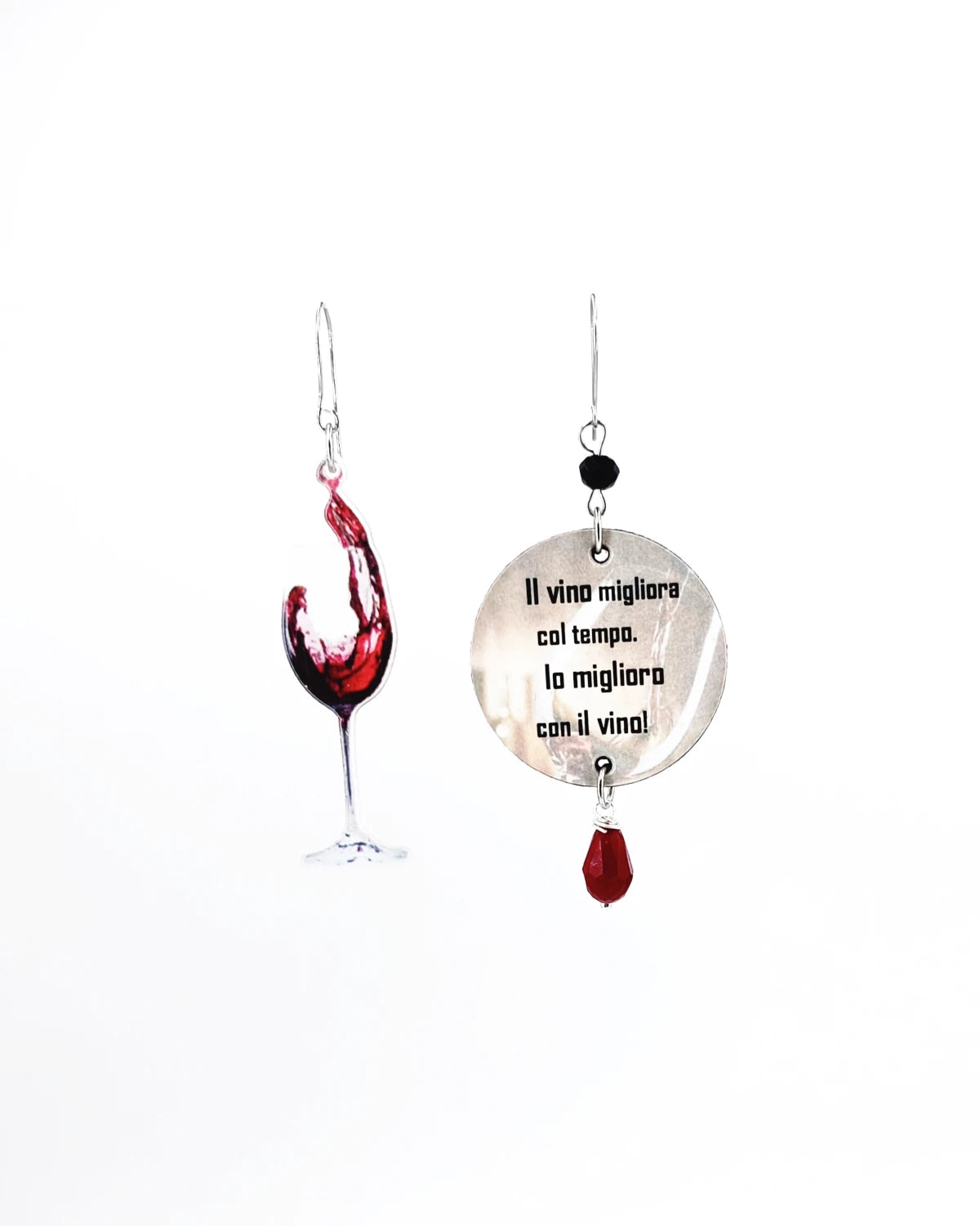 Orecchini Io miglioro con il vino