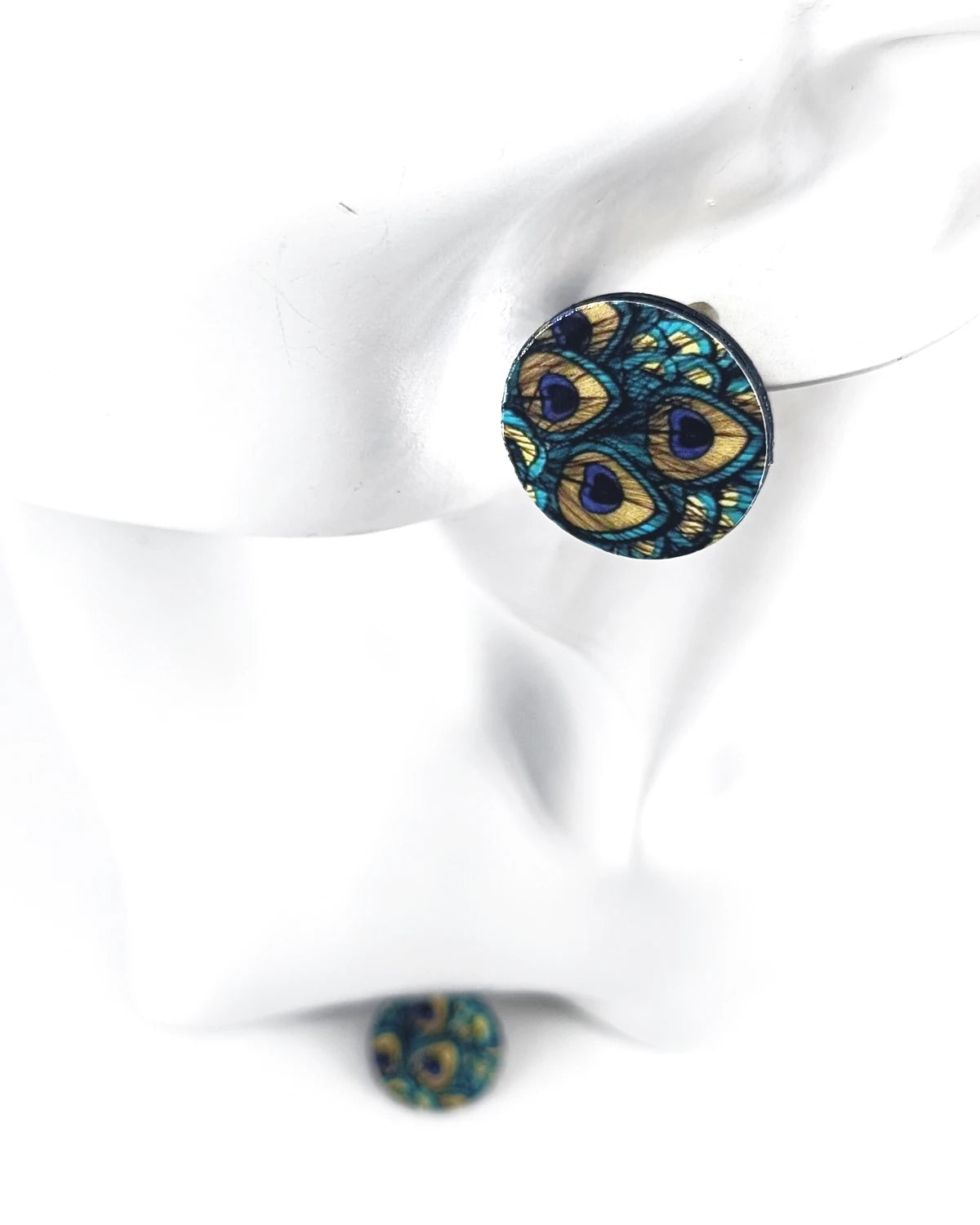 Orecchini animalier pavone