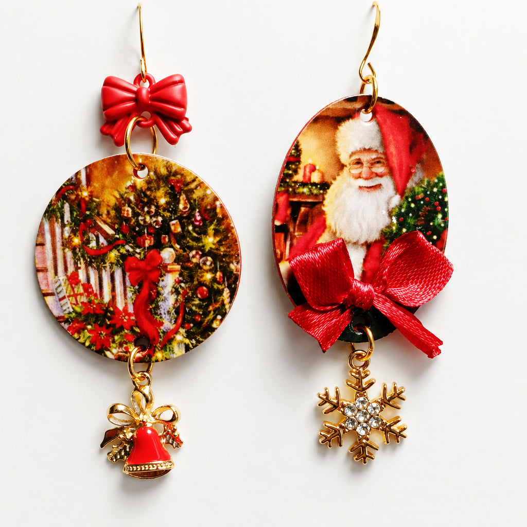 Orecchini di carta Babbo natale