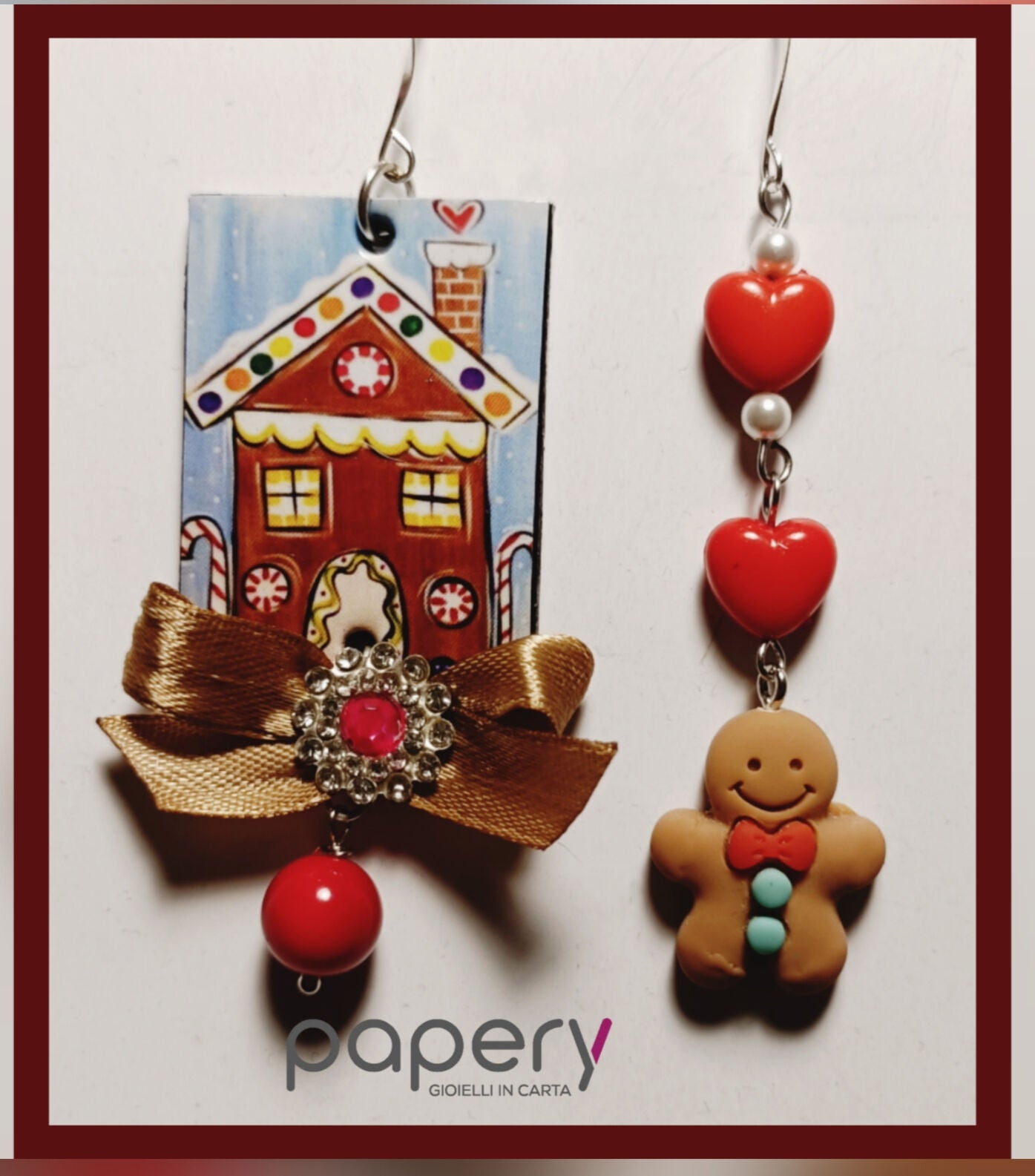 Orecchini di carta Casa Pan di zenzero
