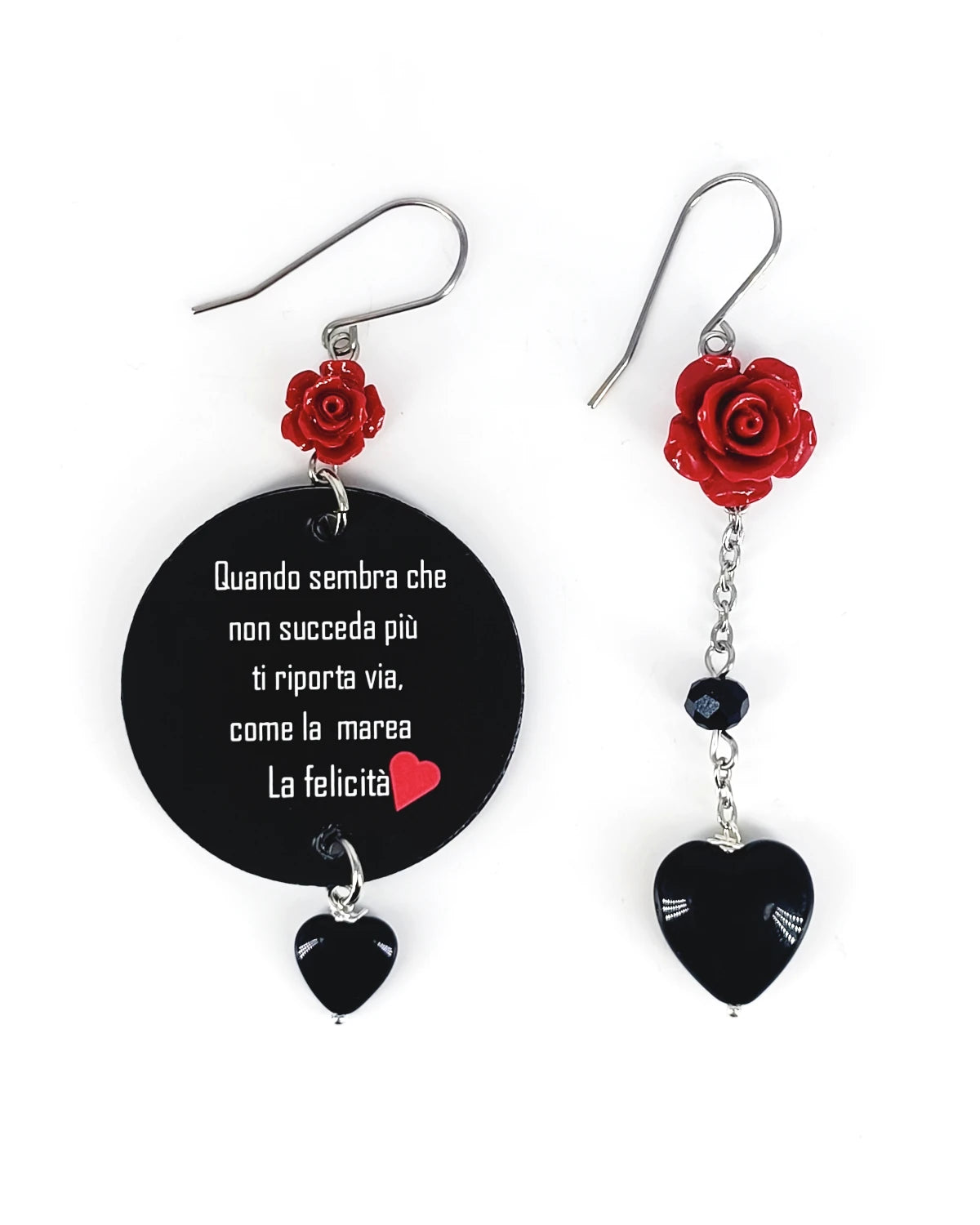 Orecchini di carta Come la marea la felicità