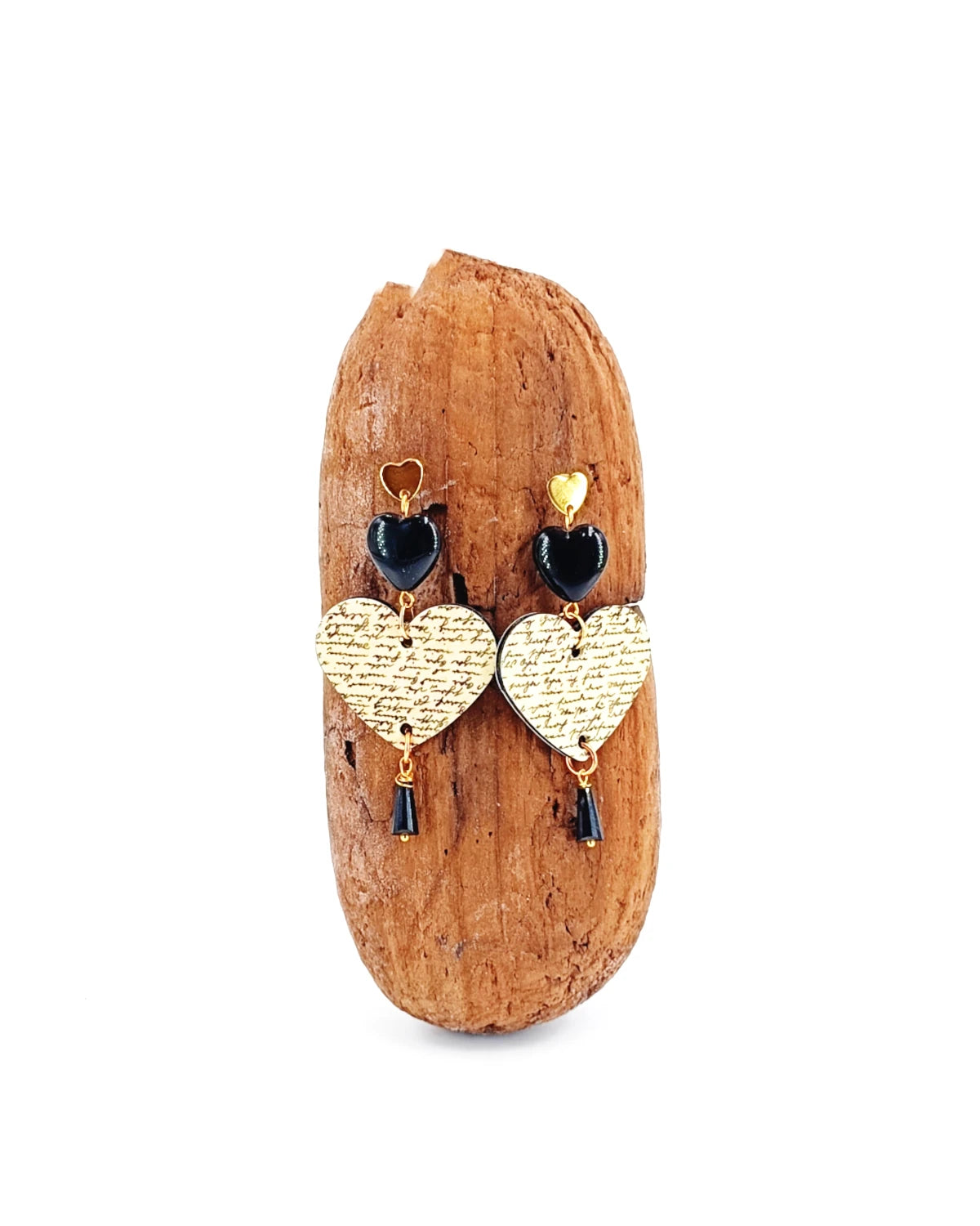 Orecchini di carta Cuori letterari