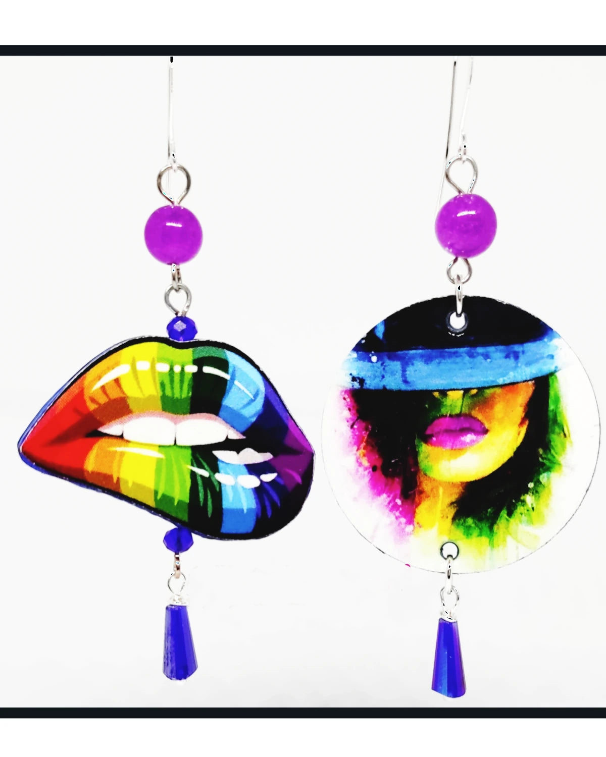 Orecchini di carta Donna arcobaleno