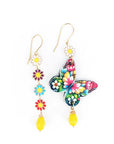 Orecchini di carta Farfalla e margherite