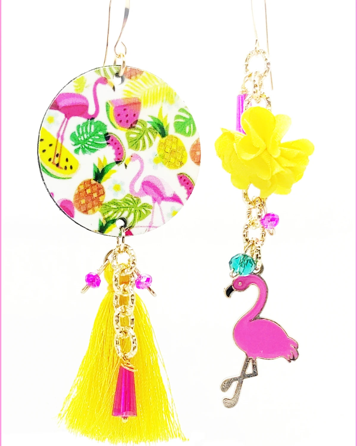 Orecchini di carta Fenicottero Summertime