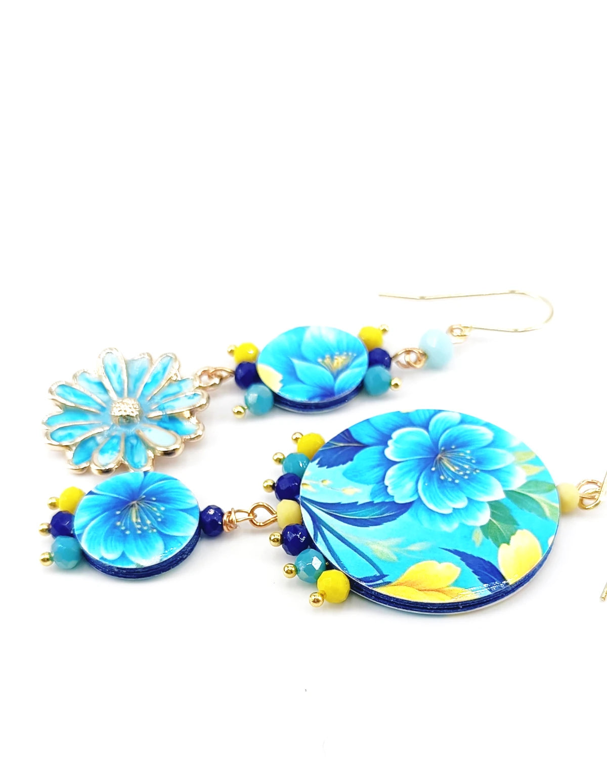 Orecchini di carta Fiore turchese