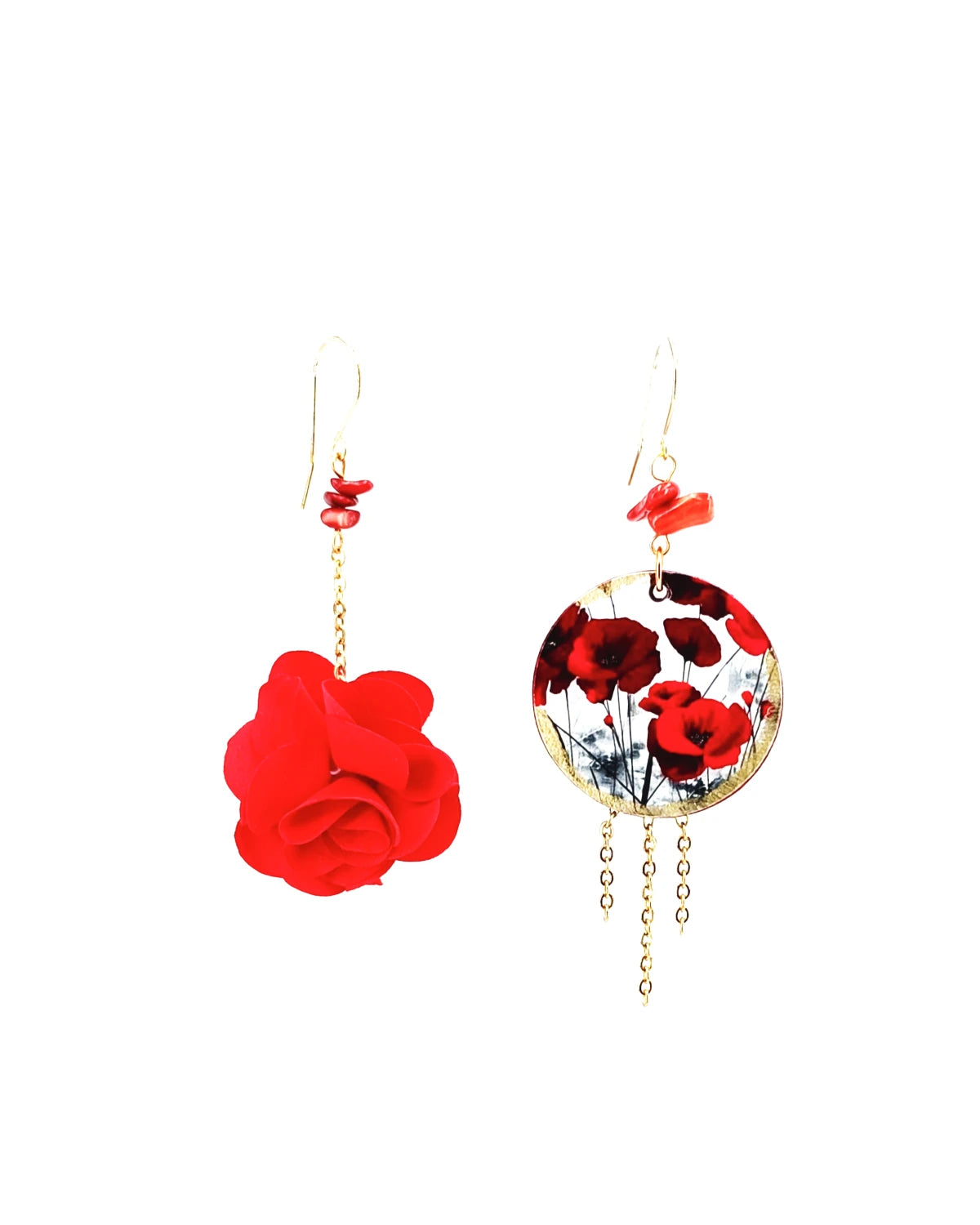 Orecchini di carta Fiori di papavero