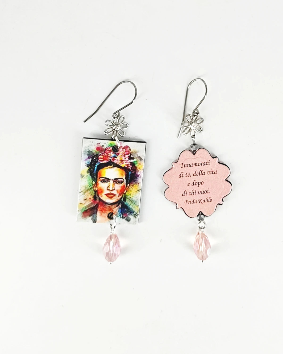 Orecchini di carta Frida Kahlo innamorati di te dall'alto