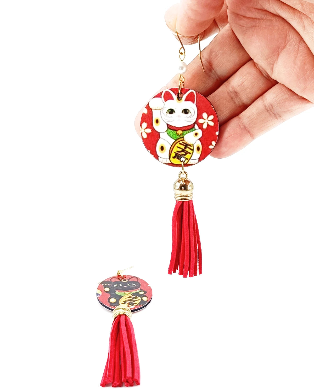 Orecchini di carta Gattini maneki neko