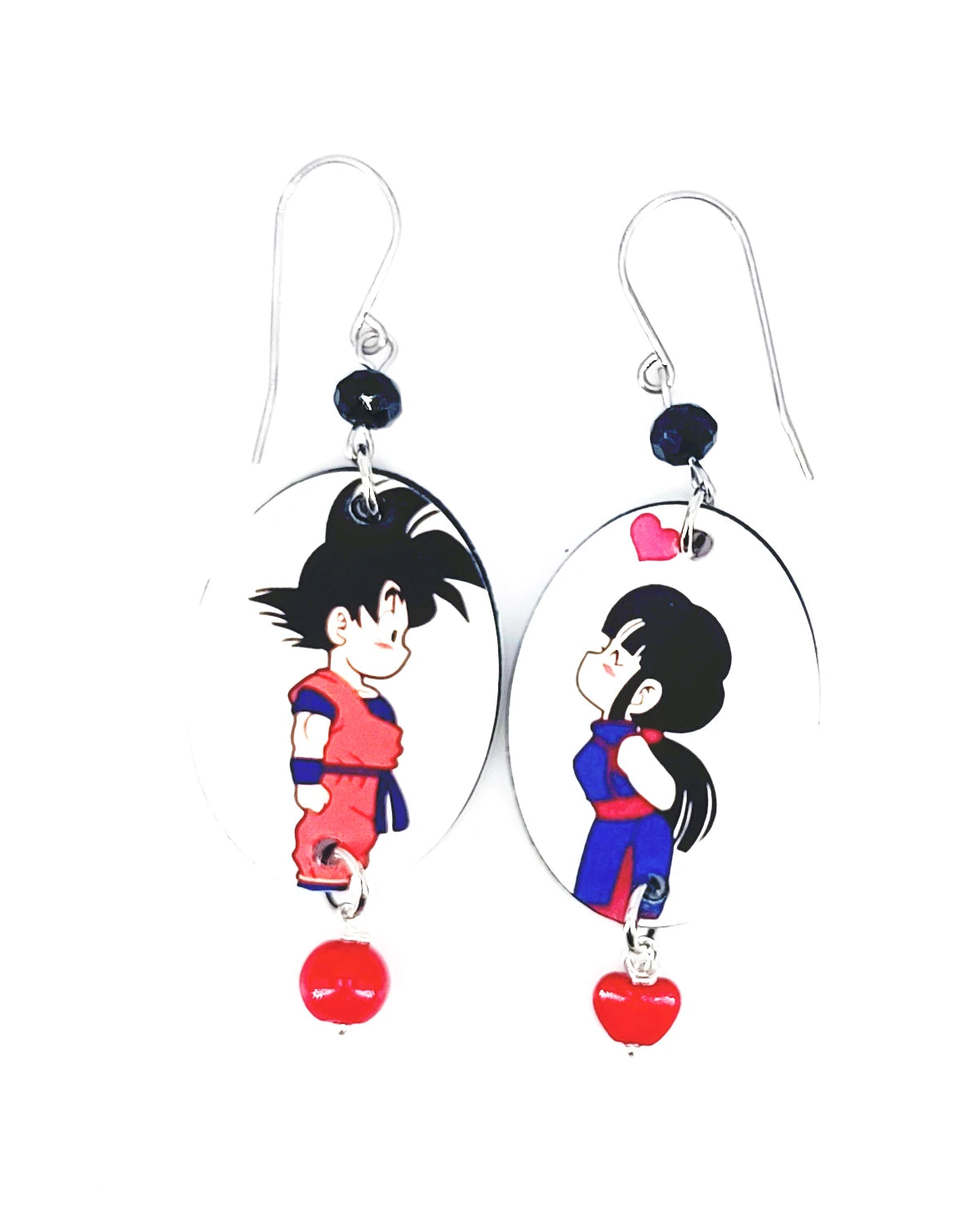 Orecchini di carta Goku e Chichi