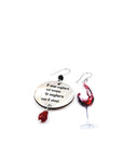 Orecchini di carta Io miglioro con il vino