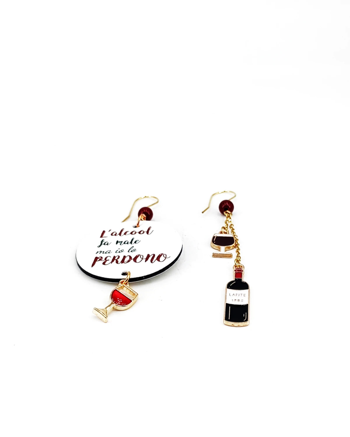 Orecchini di carta Io perdono l'alcool
