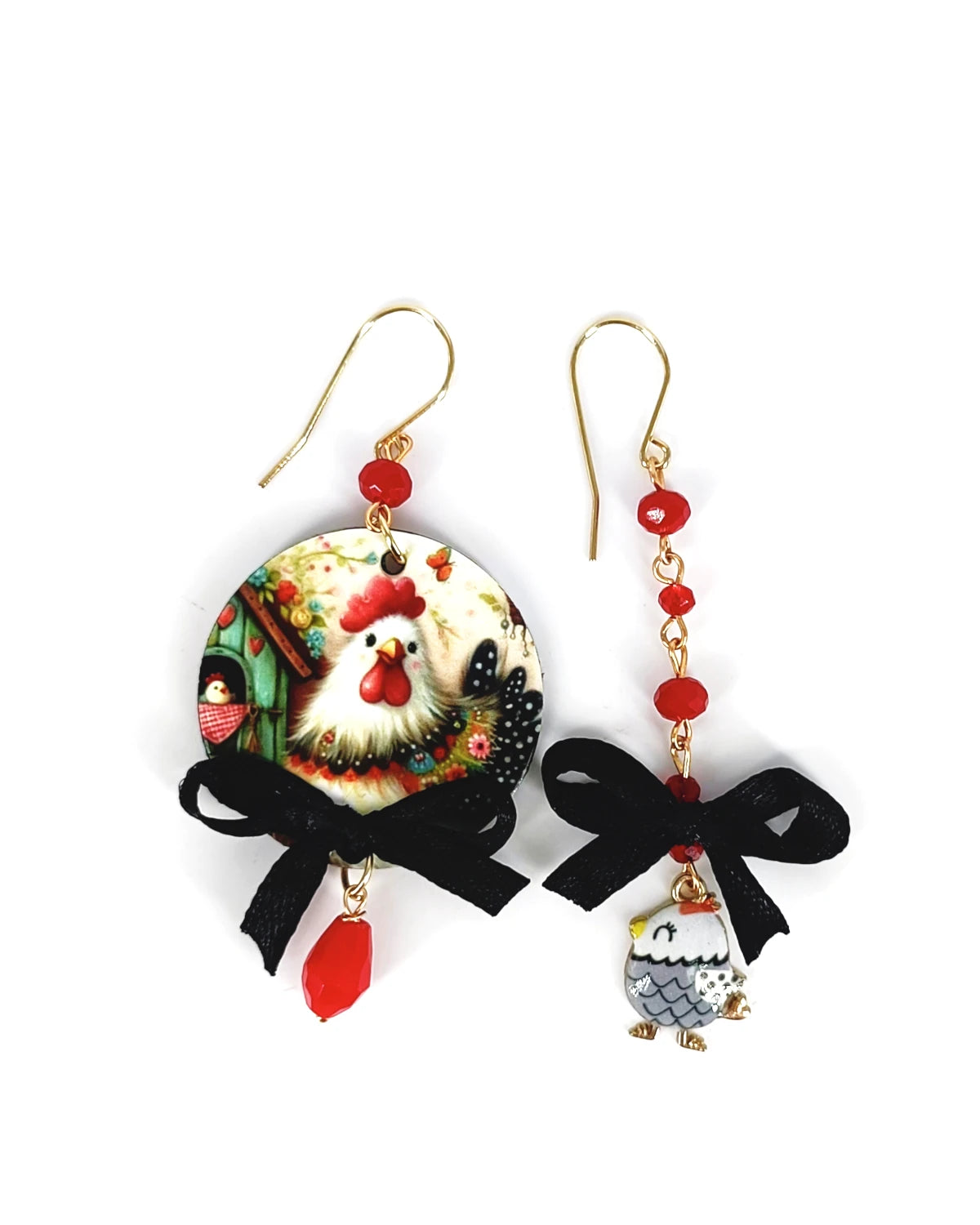 Orecchini di carta La gallina